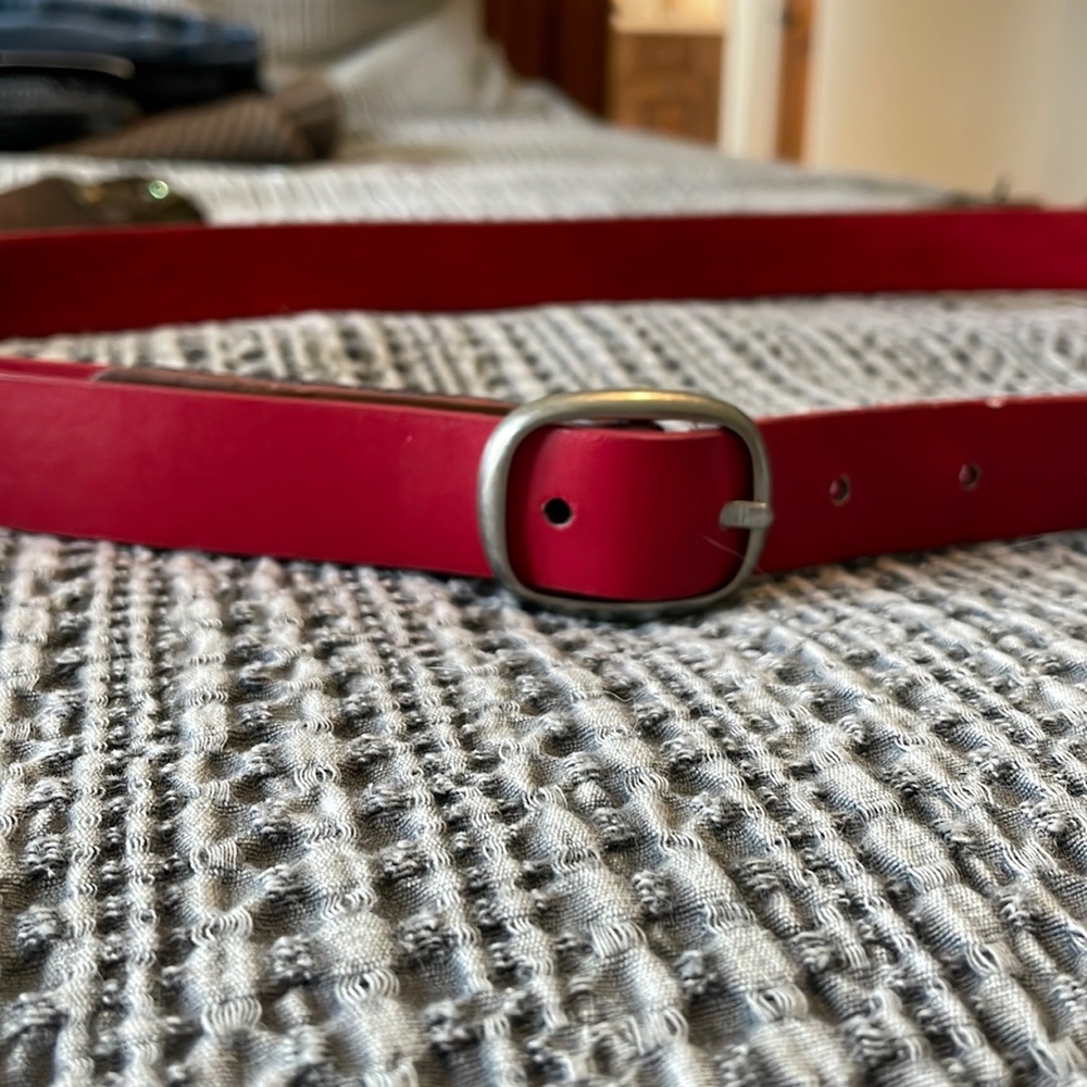 Aeropostale red leather belt